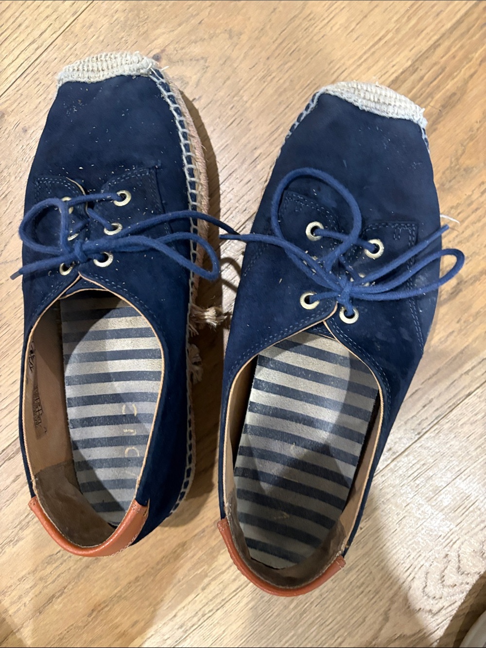 Vionic Orthotic Suede Lace Up Rayne Espadrilles Sn